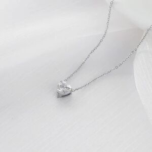 Elegant Silver Heart Pendant Necklace